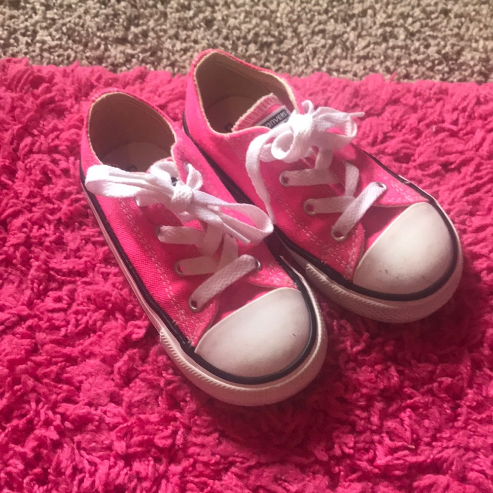 Toddler girls size 8 converse shoes